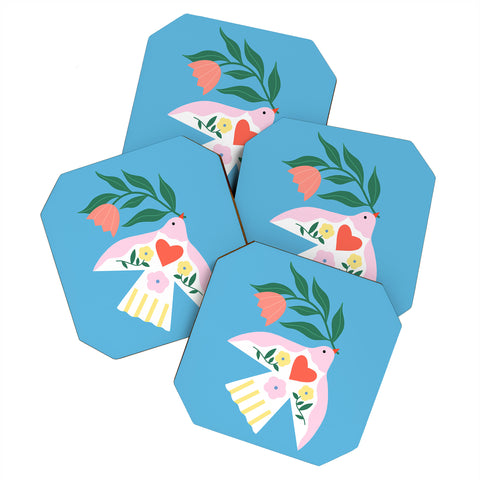 Melissa Donne Botanical Bird I Coaster Set