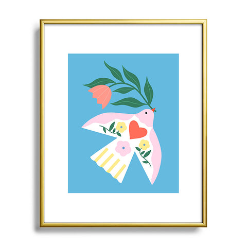Melissa Donne Botanical Bird I Metal Framed Art Print