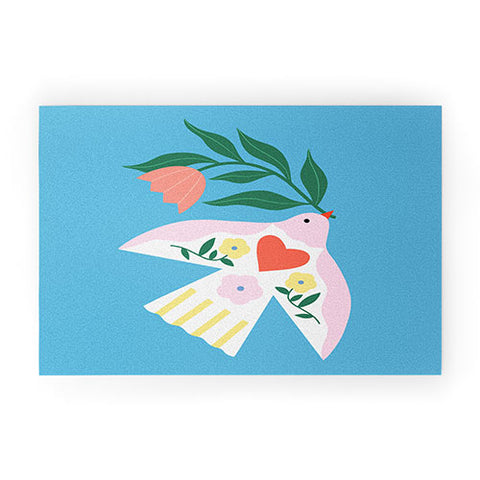 Melissa Donne Botanical Bird I Welcome Mat