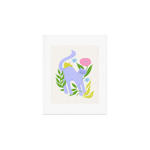 Melissa Donne Cat in Flower Garden Art Print