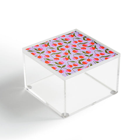 Melissa Donne Cherries and Stripes Acrylic Box