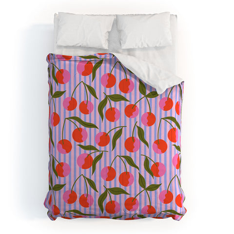 Melissa Donne Cherries and Stripes Comforter