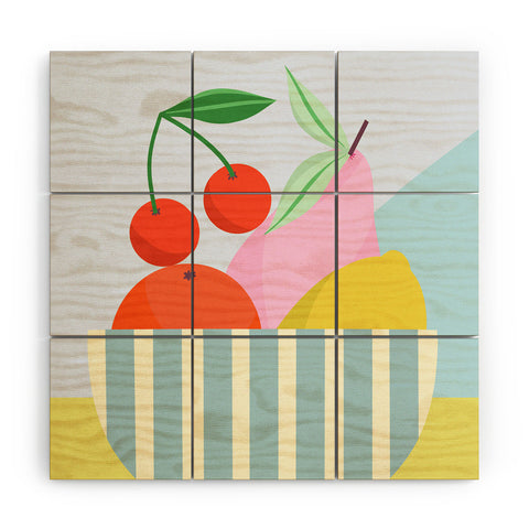 Melissa Donne Fruit Bowl I Wood Wall Mural