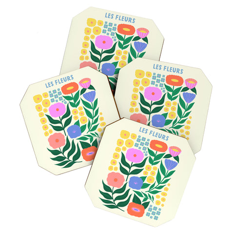 Melissa Donne Les Fleurs I Coaster Set