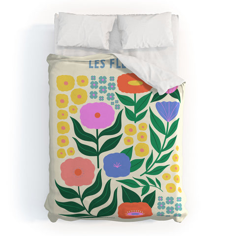Melissa Donne Les Fleurs I Duvet Cover