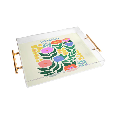 Melissa Donne Les Fleurs I Acrylic Tray