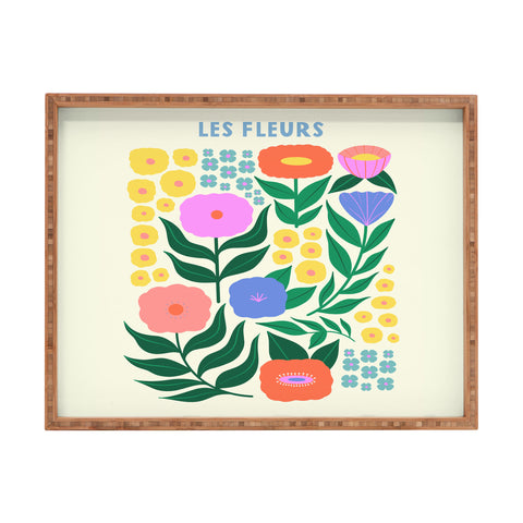 Melissa Donne Les Fleurs I Rectangular Tray