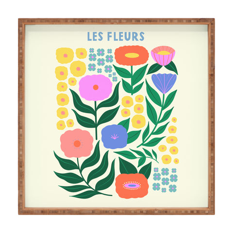 Melissa Donne Les Fleurs I Square Tray