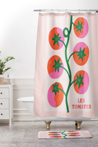 Melissa Donne Les Tomates Shower Curtain And Mat