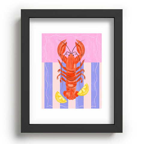 Melissa Donne Lobster with Lemons Recessed Framing Rectangle