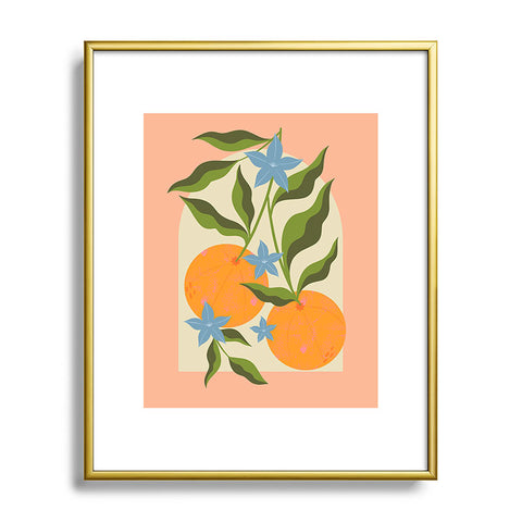 Melissa Donne Orange Branch Metal Framed Art Print
