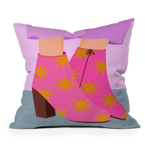 Melissa Donne Party Boots Throw Pillow