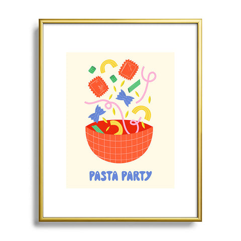 Melissa Donne Pasta Party Metal Framed Art Print