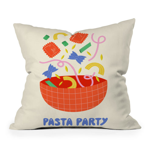 Melissa Donne Pasta Party Outdoor Throw Pillow