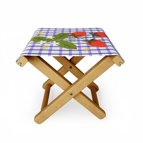 Melissa Donne Strawberries and Stars Folding Stool