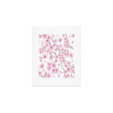 Melly Terpening Cherry Blossom in White Art Print