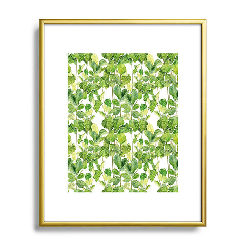 Melly Terpening Fiddle Leaves Fig Watercolor Metal Framed Art Print