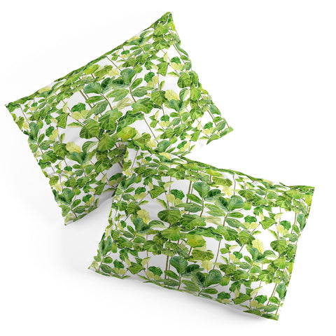 Melly Terpening Fiddle Leaves Fig Watercolor Pillow Shams