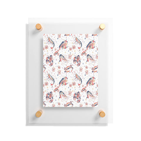 Melly Terpening Happy Crustacean Pattern Floating Acrylic Print