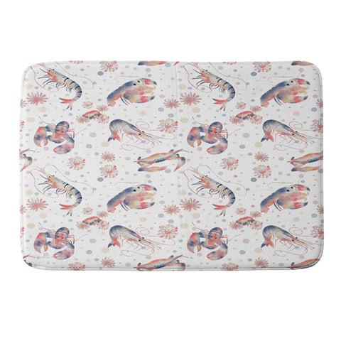 Melly Terpening Happy Crustacean Pattern Memory Foam Bath Mat
