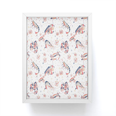 Melly Terpening Happy Crustacean Pattern Framed Mini Art Print