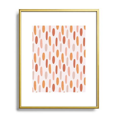 Menina Lisboa Autumnal Dots Metal Framed Art Print