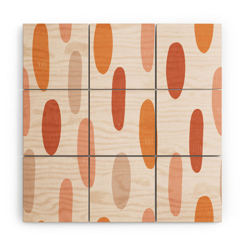 Menina Lisboa Autumnal Dots Wood Wall Mural