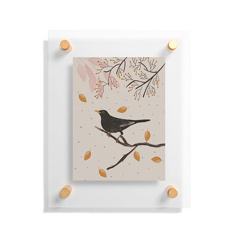 Menina Lisboa Blackbird in the Fall Floating Acrylic Print