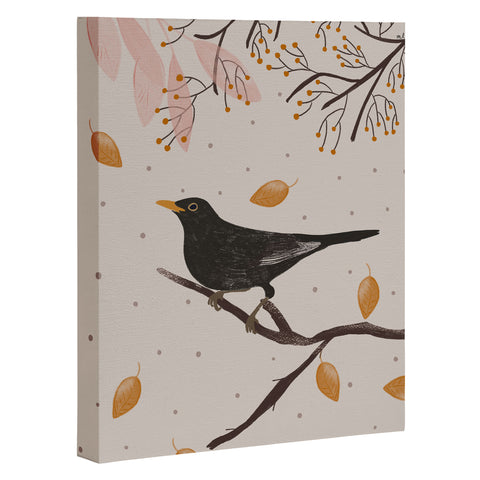Menina Lisboa Blackbird in the Fall Art Canvas