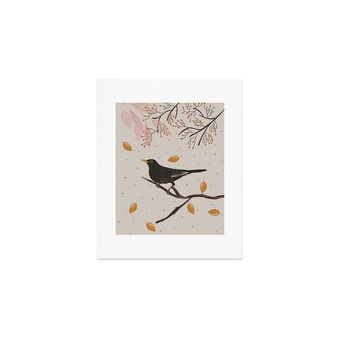 Menina Lisboa Blackbird in the Fall Art Print