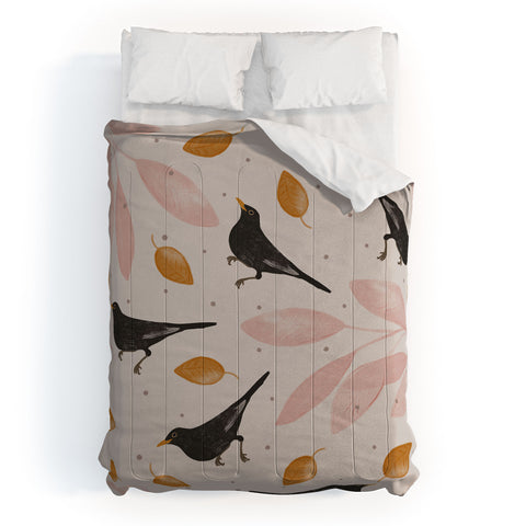 Menina Lisboa Blackbird in the Fall Comforter