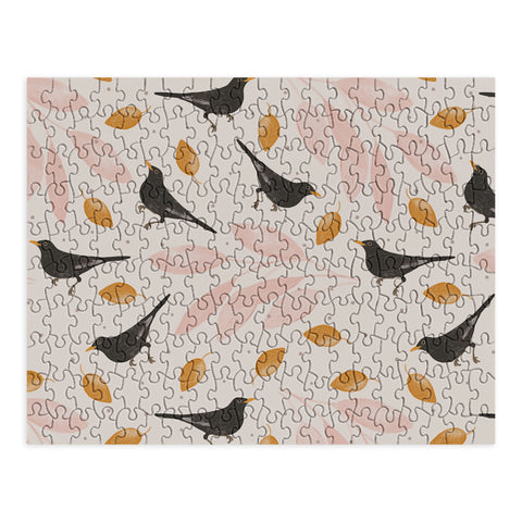 Menina Lisboa Blackbird in the Fall Puzzle