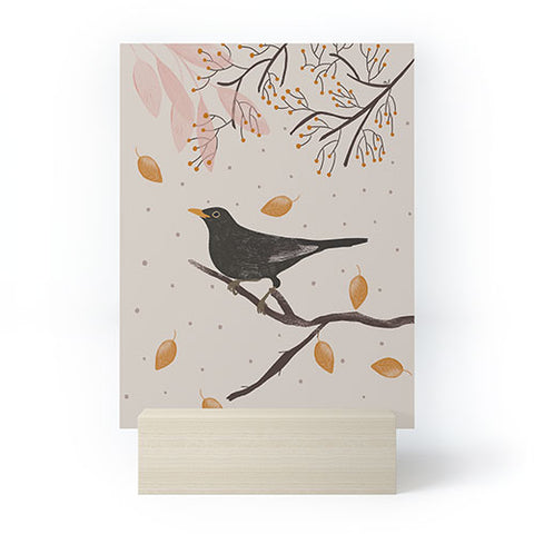 Menina Lisboa Blackbird in the Fall Mini Art Print