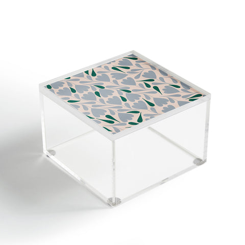 Menina Lisboa Blue Green Flowers Acrylic Box