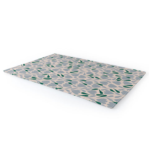 Menina Lisboa Blue Green Flowers Area Rug