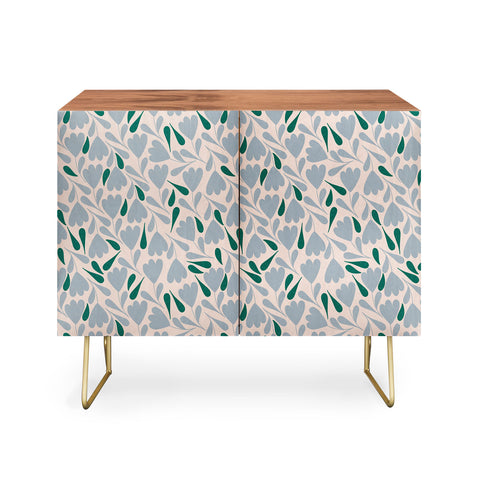 Menina Lisboa Blue Green Flowers Credenza