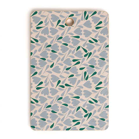 Menina Lisboa Blue Green Flowers Cutting Board Rectangle