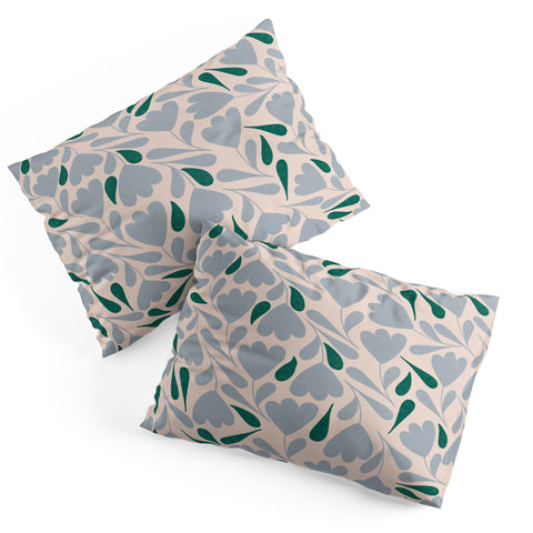 Menina Lisboa Blue Green Flowers Pillow Shams