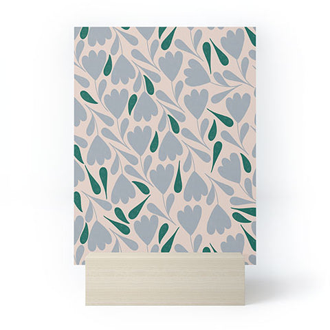 Menina Lisboa Blue Green Flowers Mini Art Print