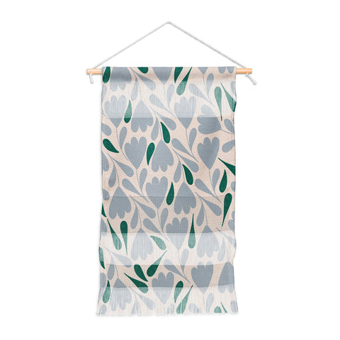 Menina Lisboa Blue Green Flowers Wall Hanging Portrait