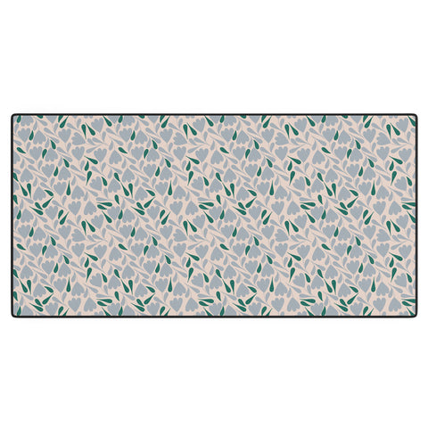 Menina Lisboa Blue Green Flowers Desk Mat