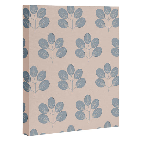 Menina Lisboa Blue Leaves Art Canvas