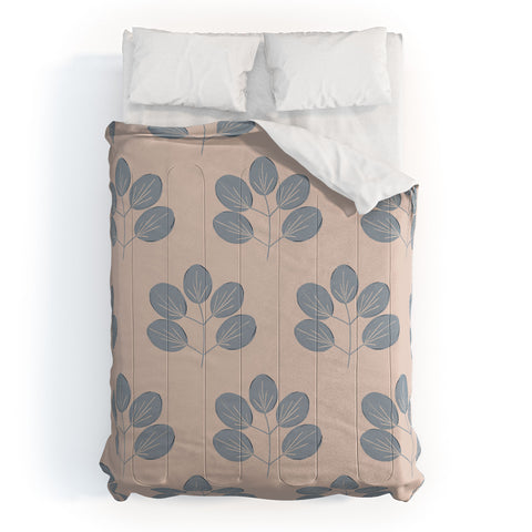 Menina Lisboa Blue Leaves Comforter