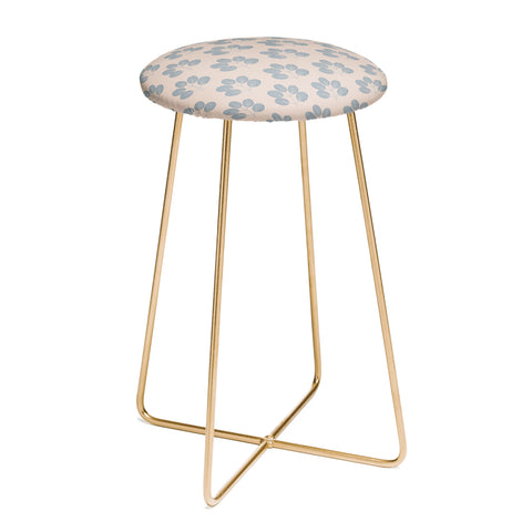 Menina Lisboa Blue Leaves Counter Stool