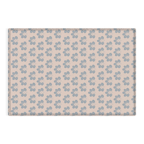Menina Lisboa Blue Leaves Outdoor Rug