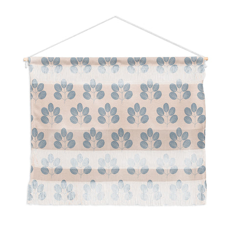 Menina Lisboa Blue Leaves Wall Hanging Landscape
