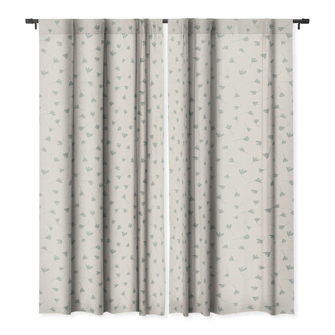 Menina Lisboa Blue Three Petal Daisies Blackout Non Repeat