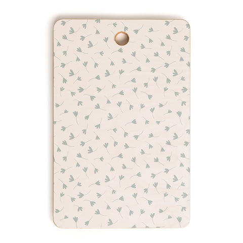 Menina Lisboa Blue Three Petal Daisies Cutting Board Rectangle