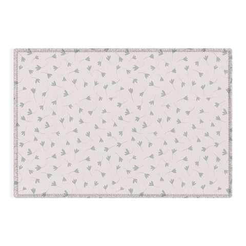 Menina Lisboa Blue Three Petal Daisies Outdoor Rug