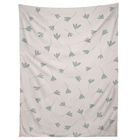 Menina Lisboa Blue Three Petal Daisies Tapestry